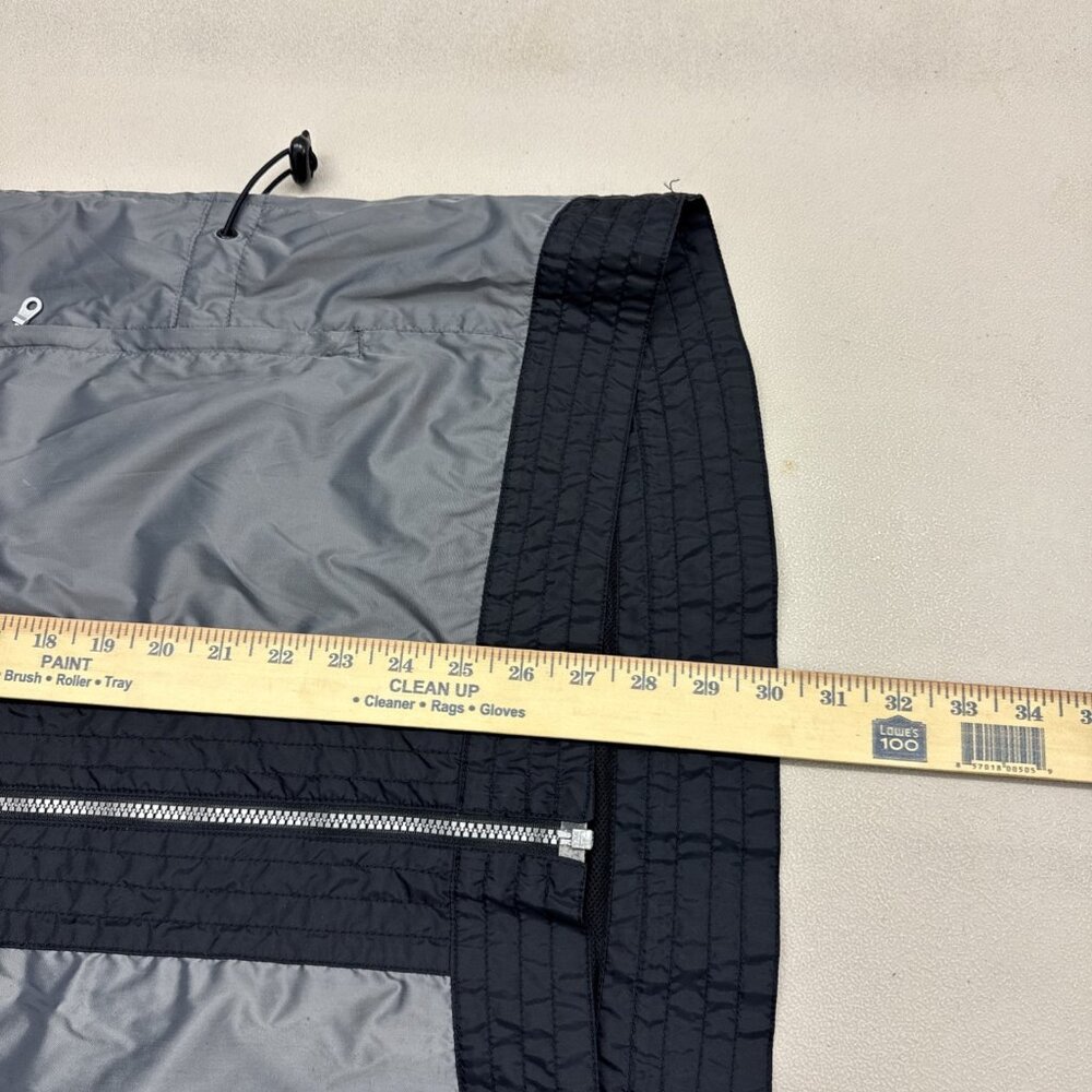 Vintage Y2K Nike Jacket Size Women’s Medium Cinch Waist Pockets Gray Black - Picture 11 of 12